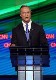 LAS VEGAS, NV - OCTOBER 13: Democratic presidential candidate Martin O'Malley takes part in a presidential debate sponsored by CNN and Facebook at Wynn Las Vegas on October 13, 2015 in Las Vegas, Nevada. Five Democratic presidential candidates are participating in the party's first presidential debate. (Photo by Joe Raedle/Getty Images)