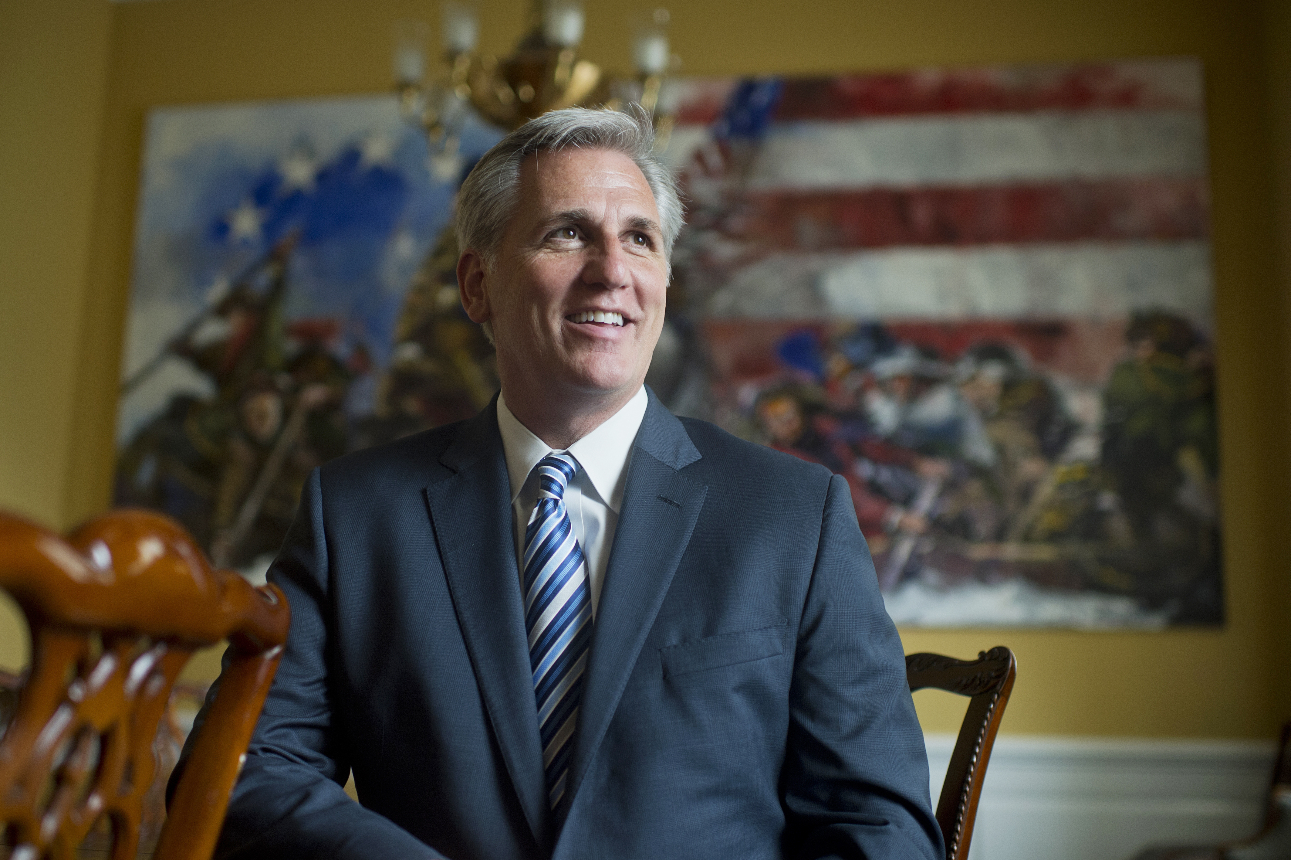 UNITED STATES - JUNE 04: House Majority Leader Kevin McCarthy, D-Calif., is photographed in his Capitol office, June 4, 2015. (Photo By Tom Williams/CQ Roll Call)