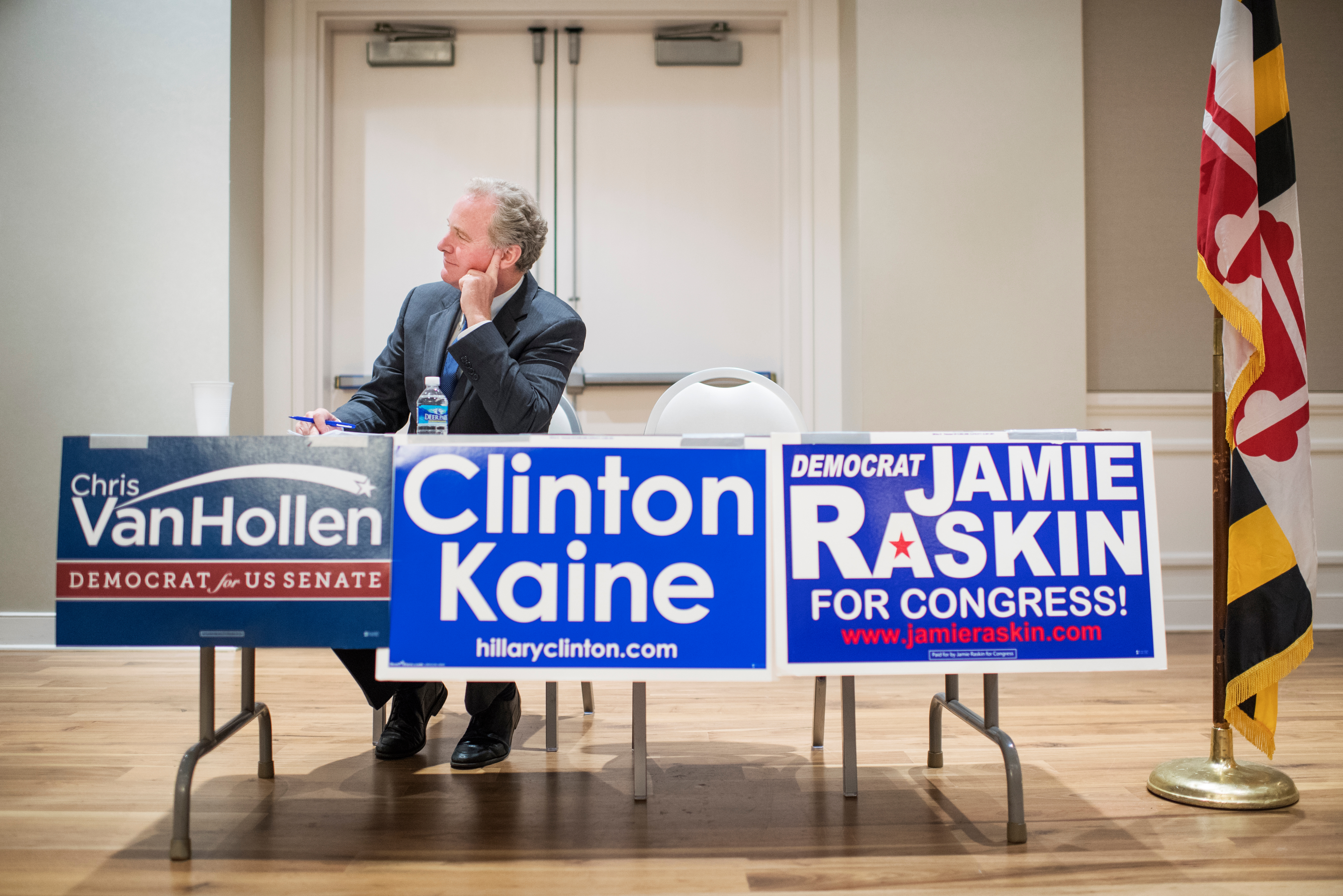 Rep. <a class="memberLink" title="Click to view member info in a new window" href="http://data.rollcall.com/members/16142?rel=memberLink" target="_blank">Chris Van Hollen</a> defeated Kathy Szeliga in the Maryland Senate race. (Tom Williams/CQ Roll Call file photo)