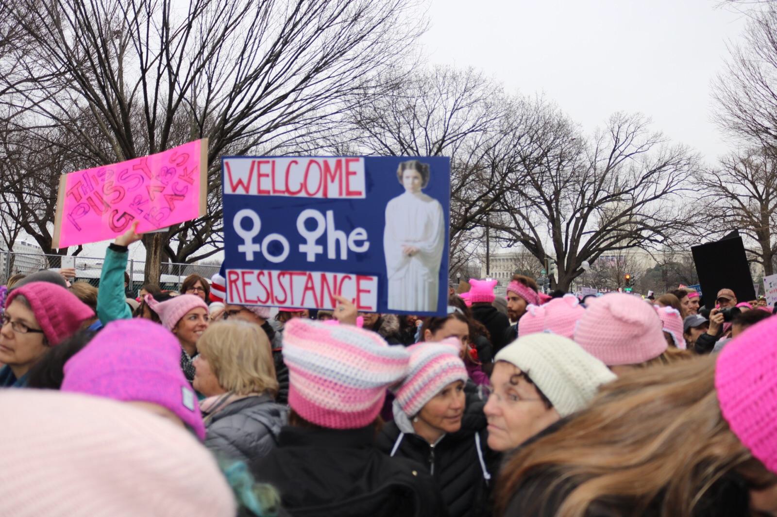Protesters flood the National Mall on Saturday. (Chris Hale/CQ Roll Call)