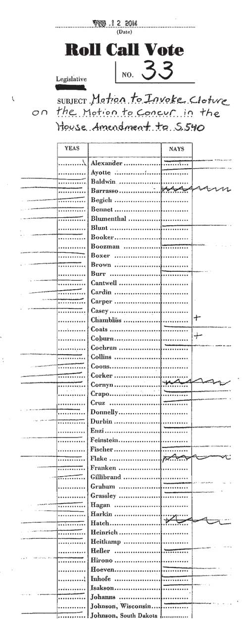 cruz ready for next debt limit debate roll call sheet