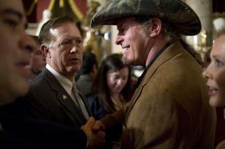 Rocker Nugent, right, was Stockman's guest at the State of the Union this year. How do you top that? Find out Tuesday. (Chris Maddaloni/CQ Roll Call File Photo.)