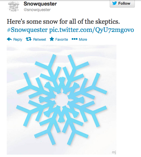 Snowquester tweet