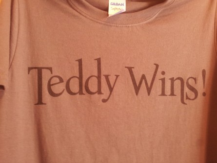 Bullfeathers' "Teddy Wins" t-shirt
