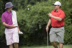 Gowdy, left, tosses a ball to DeSantis. (Al Drago/CQ Roll Call)