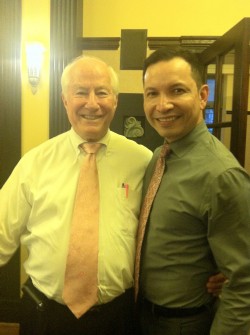 The newlyweds: Jim Kolbe and husband, Hector. (Julie Ershadi/CQ Roll Call)
