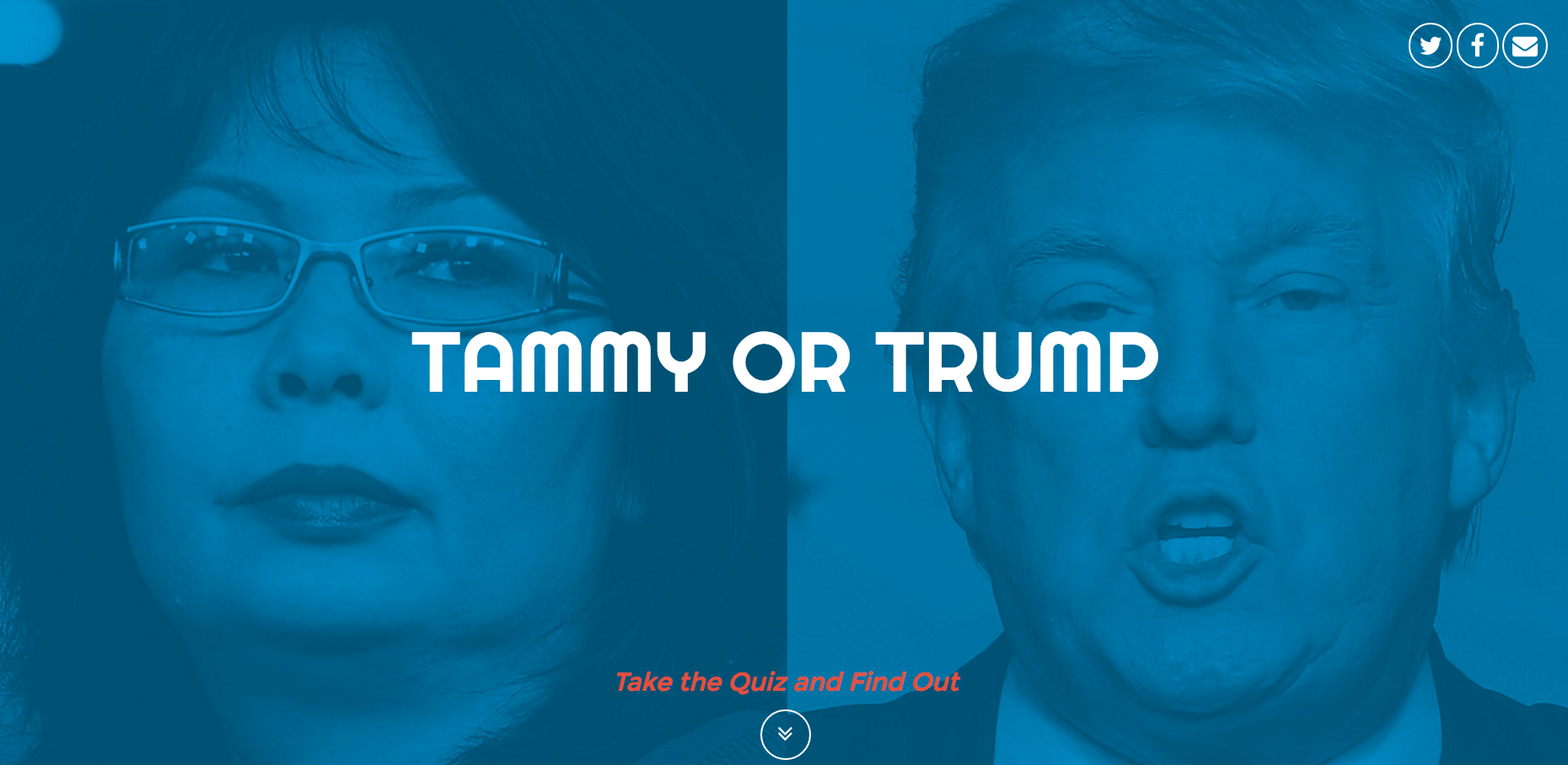 Illinois Sen. Mark S. Kirk's quiz asks whether it was Rep. Tammy Duckworth or Donald Trump responsible for a series of remarks. (Courtesy tammyortrump.com)