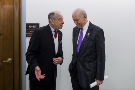 Judiciary Chairman Charles E. Grassley and Sen. Orrin G. Hatch both voted for Vazquez. (Bill Clark/CQ Roll Call)